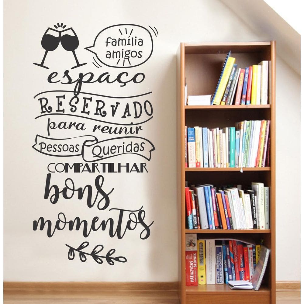 Adesivo Decorativo de Parede Frase Espaço Reservado 90x47 cm