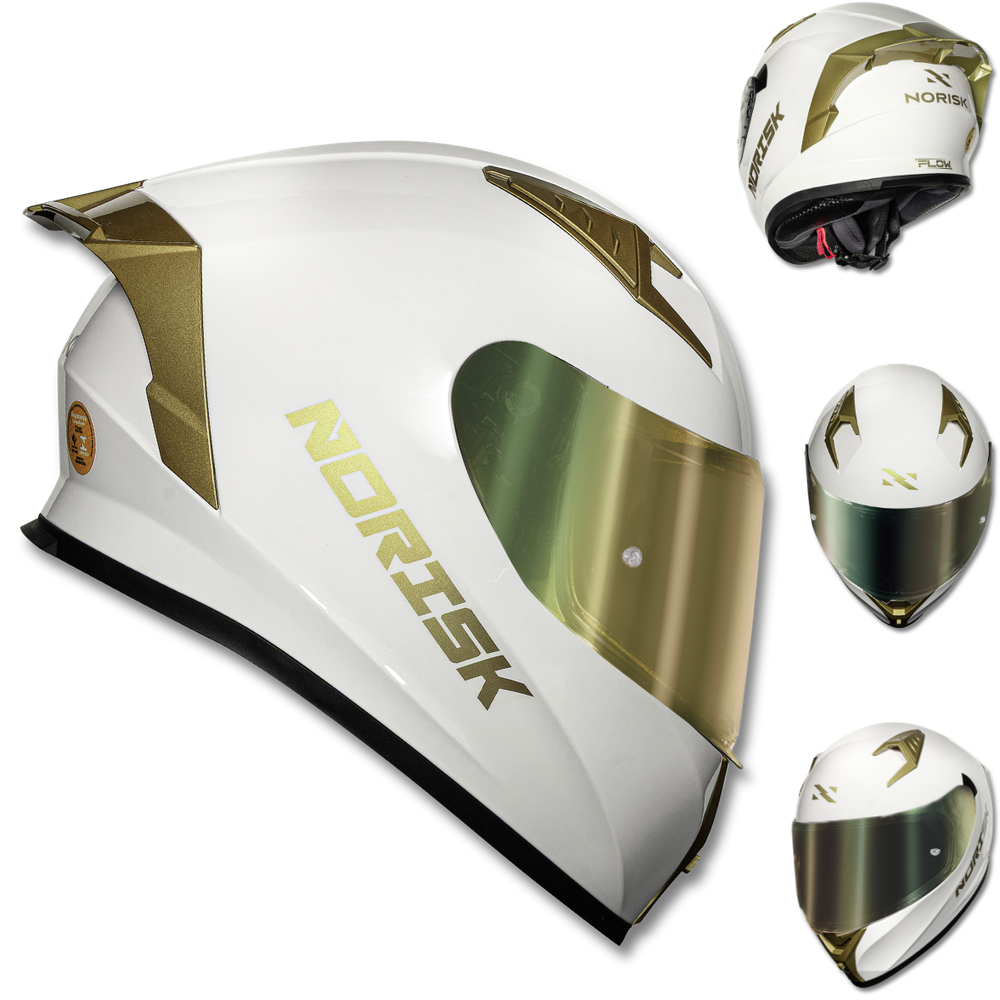 Capacete NORISK Flow Solid Edition Branco Especial