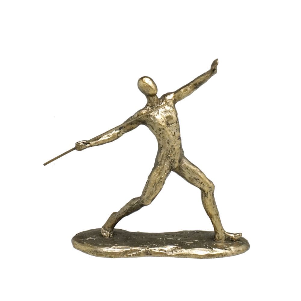 Escultura Decorativa Atletismo em Resina Bronze 31cm 16686-PL