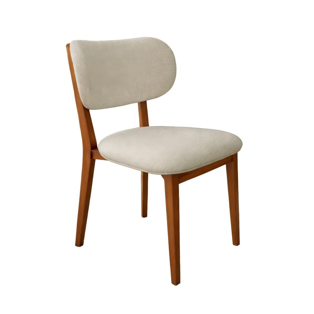 Conjunto de 2 Cadeiras Lorena em Madeira Macica Com Encosto Anatomico