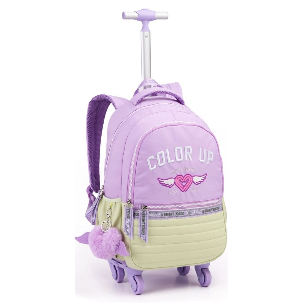 Mochila Rodas 18” Color Up Juvenil Meninas Escolar Passeio