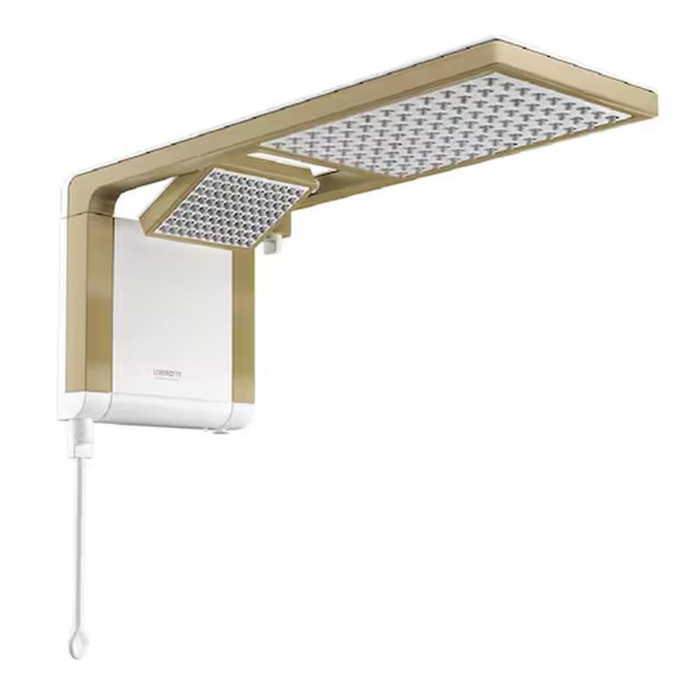 Ducha Lorenzetti Acqua Duo Ultra Eletrônico 220V 6800W Branco/Dourado Fosco
