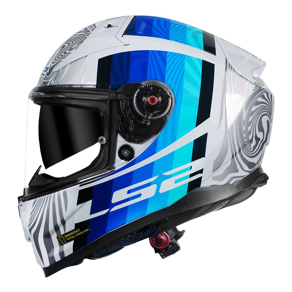 Capacete LS2 FF811 Vector 2 Freedom Branco e Azul