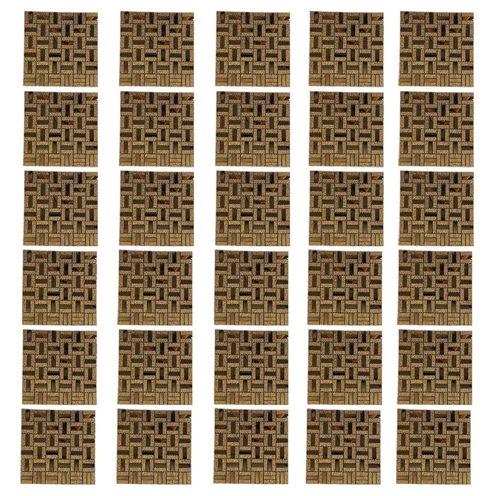 Pastilha De Vidro Kit 30 Uni Autocolante Parede Cozinha Banheiro Decorativa Facil Aplicacao Moderna Reforma Requintado