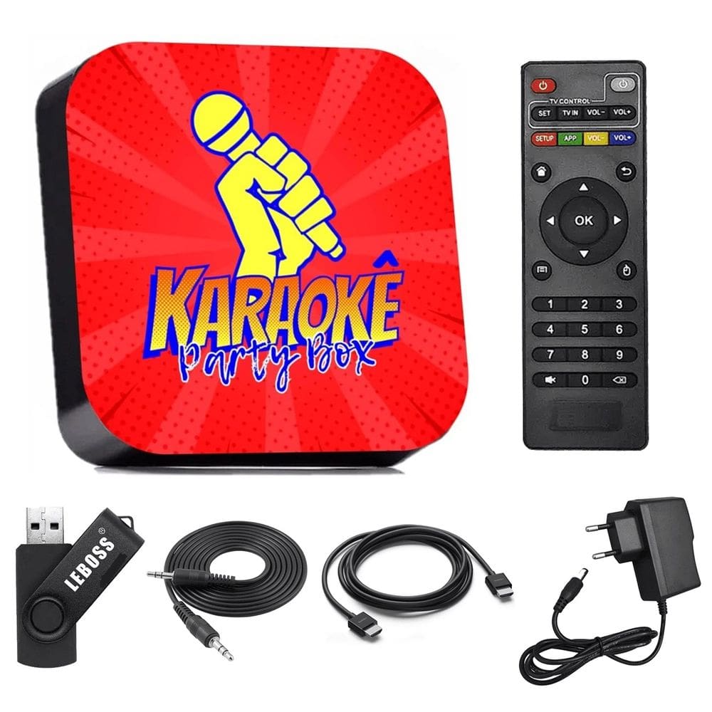Karaokê Party Box Profissional Preto +De 2000 Músicas (Com Pontuação) Não Precisa de Internet