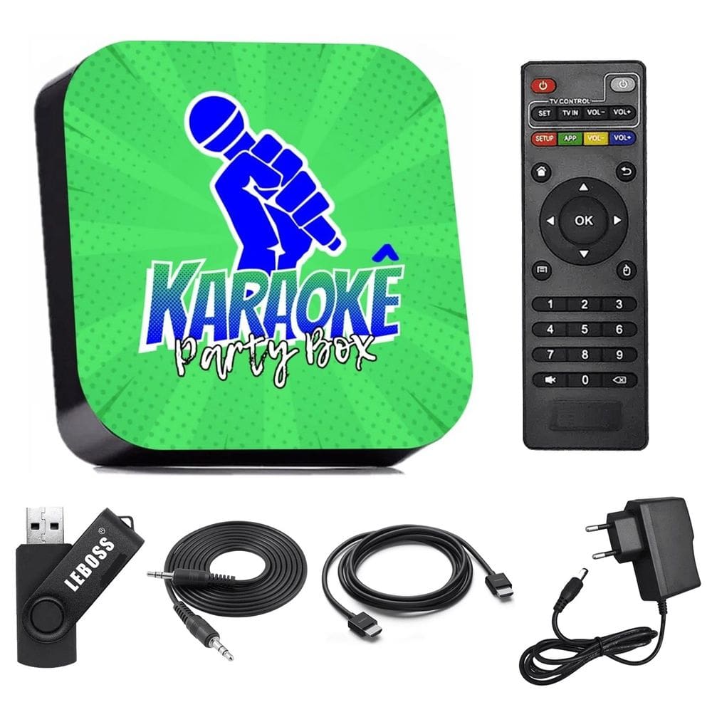 Karaokê Party Box Profissional Preto +De 2000 Músicas (Com Pontuação) Não Precisa de Internet