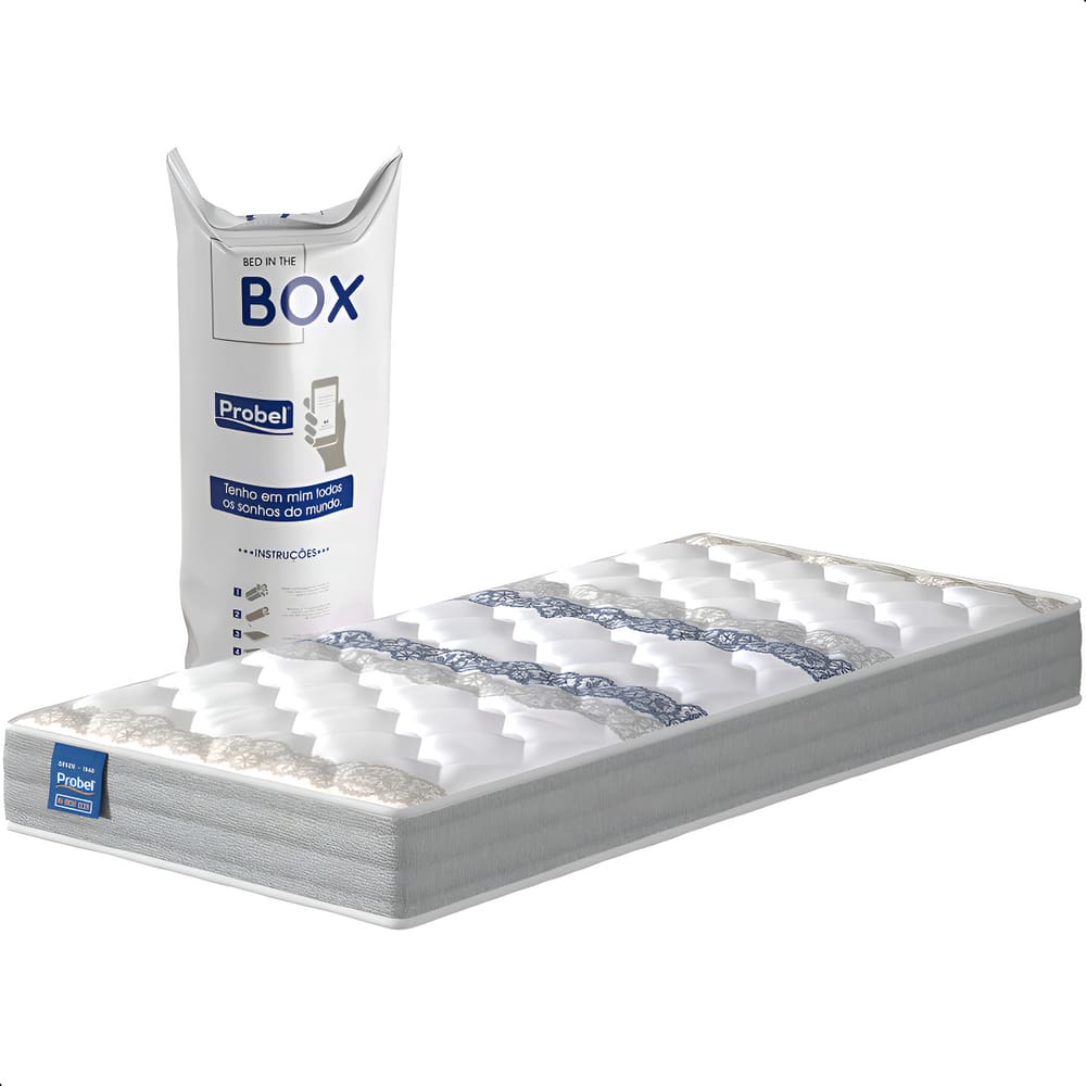Colchão Solteiro Probel D28 A vácuo Inbox Night and Day 188x88x14cm