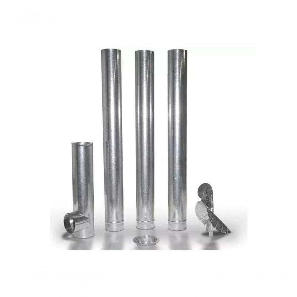 Kit Chaminé Para Fogão A Lenha Com 6 Peças