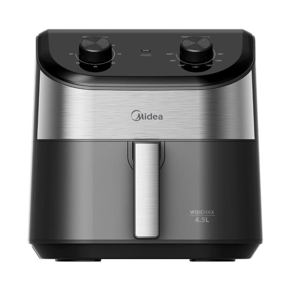 Fritadeira Air Fryer Widemax 4,5L Midea Portáteis Preto/inox 110V