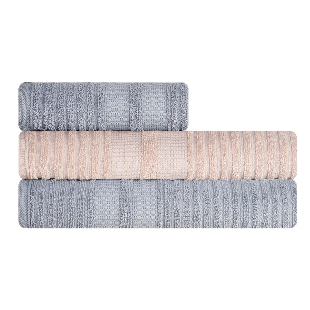 Jogo de Toalha de banho grande Karsten Brisa 100% Algodão 430g/m² 3 peças