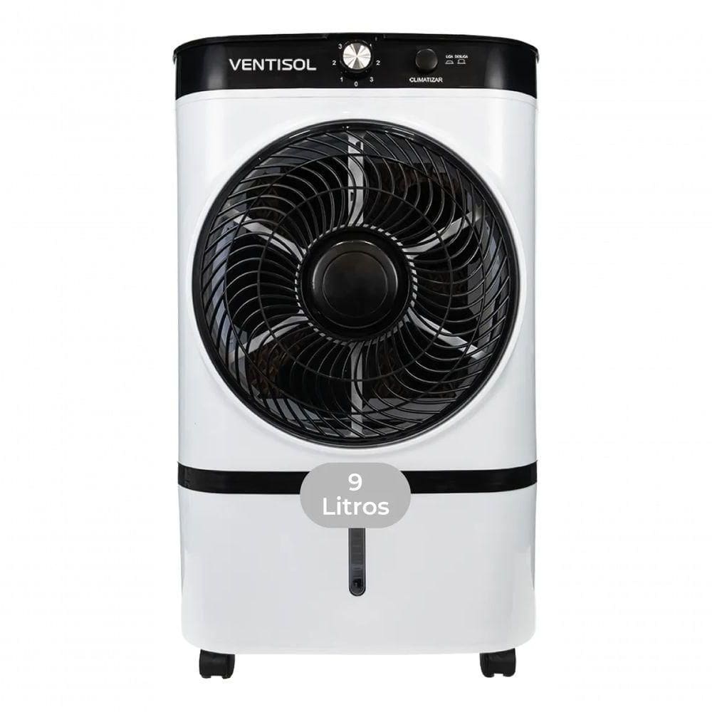 Climatizador Evaporativo Cli09 Ventisol 9 L Gelo Filtro Colmeia Portátil Silencioso 65w Residencial E Comercial 110V
