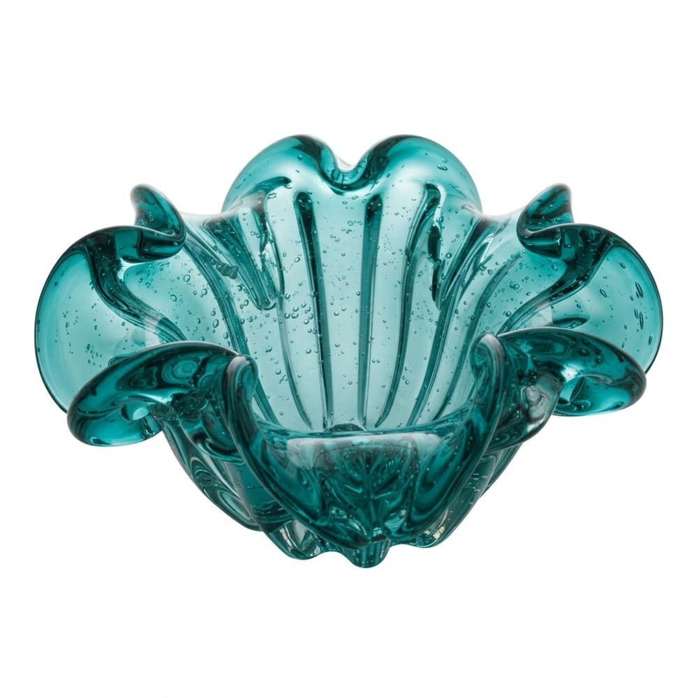 Centro de Mesa Decorativo de Vidro Murano Italy Tiffany 21x10cm Wolff