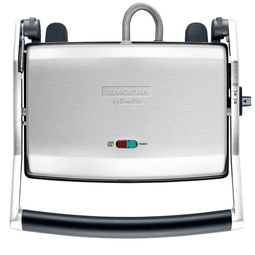 Sanduicheira Tramontina By Breville Express Em Aço Inox Fosco Com Chapa Flutuante 69054012 220V
