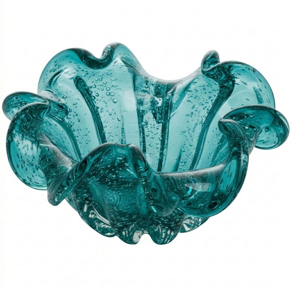 Centro de Mesa Decorativo de Vidro Murano Italy Tiffany 24x11cm Lyor