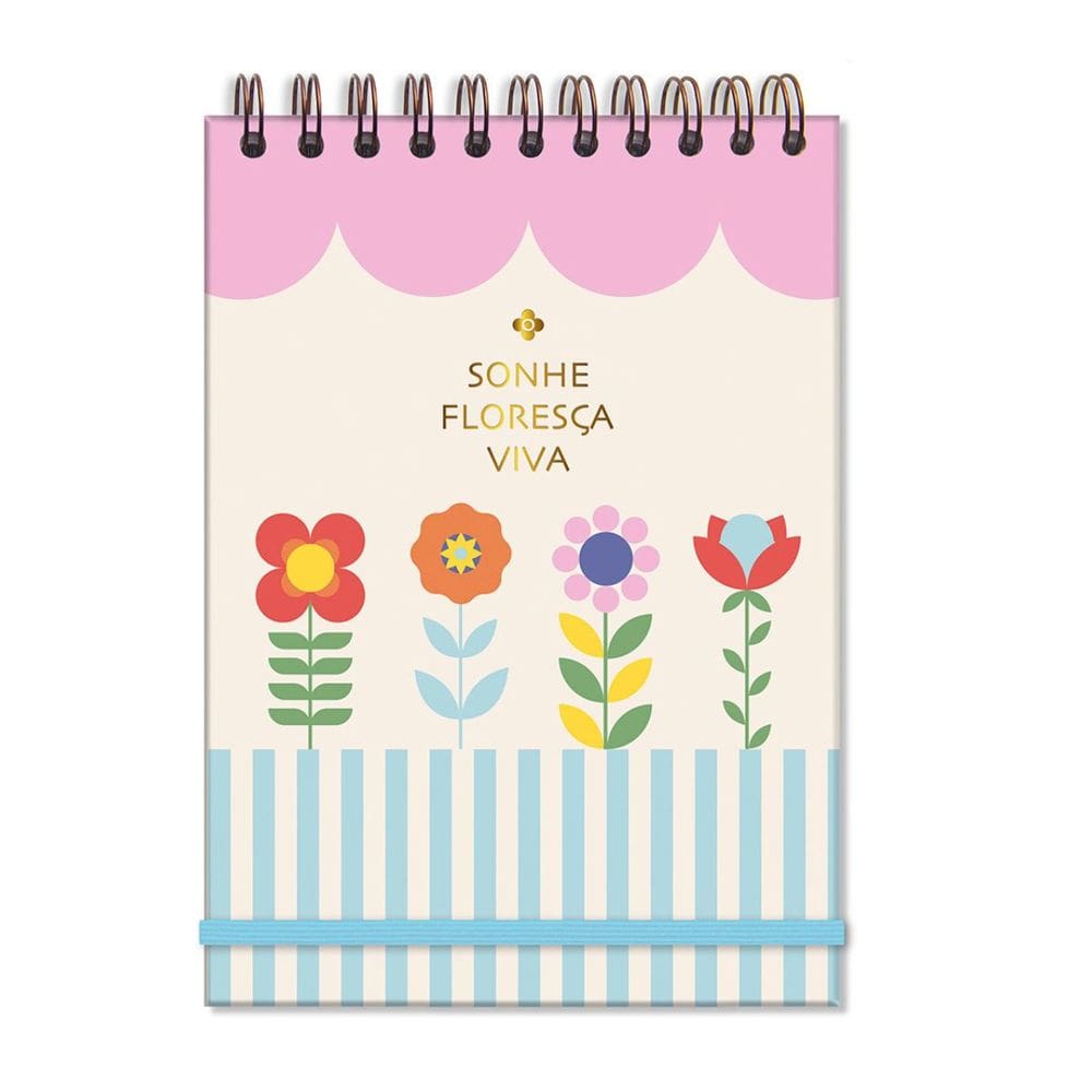 Caderno de ideias Floral Gráfico Fina Ideia
