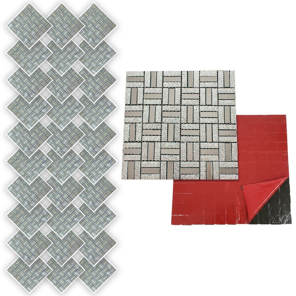 Pastilha De Vidro Adesiva Kit 30 Uni Parede Cozinha Lavabo Banheiro Sala Decorativa Moderna Requintado Facil Aplicacao