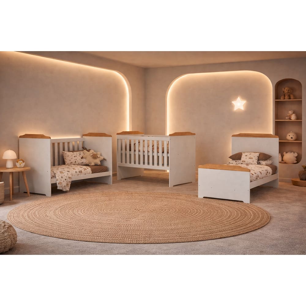 Mini Berço Multiuso 3 em 1 com Colchão Doçura - MobiBaby