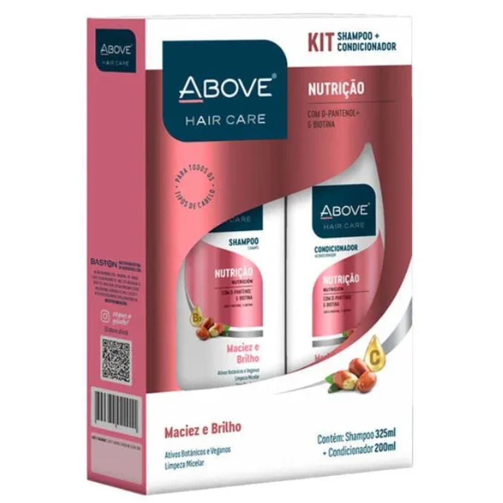 Kit Shampoo e Condicionador 1L com Biotina Vitamina B7