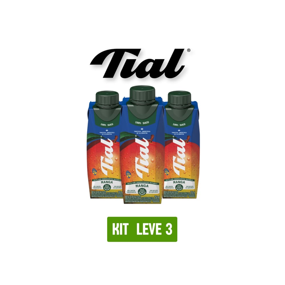 Suco Tial 100% Manga 250Ml - Kit 3 Unidades