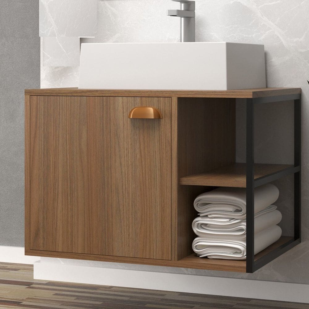 Gabinete para Banheiro 60cm com Cuba Nassau Noce