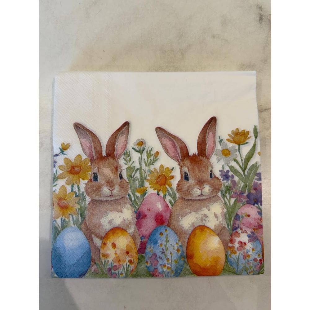 Guardanapo Papel Coelho/Ovo Clr 33X33 Pt C/ 20 Fls