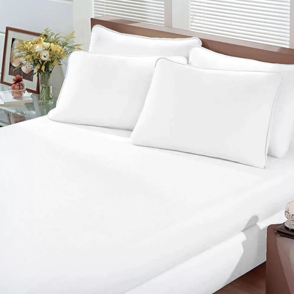 Lençol Queen Com Elástico 180 Fios Tecido Misto