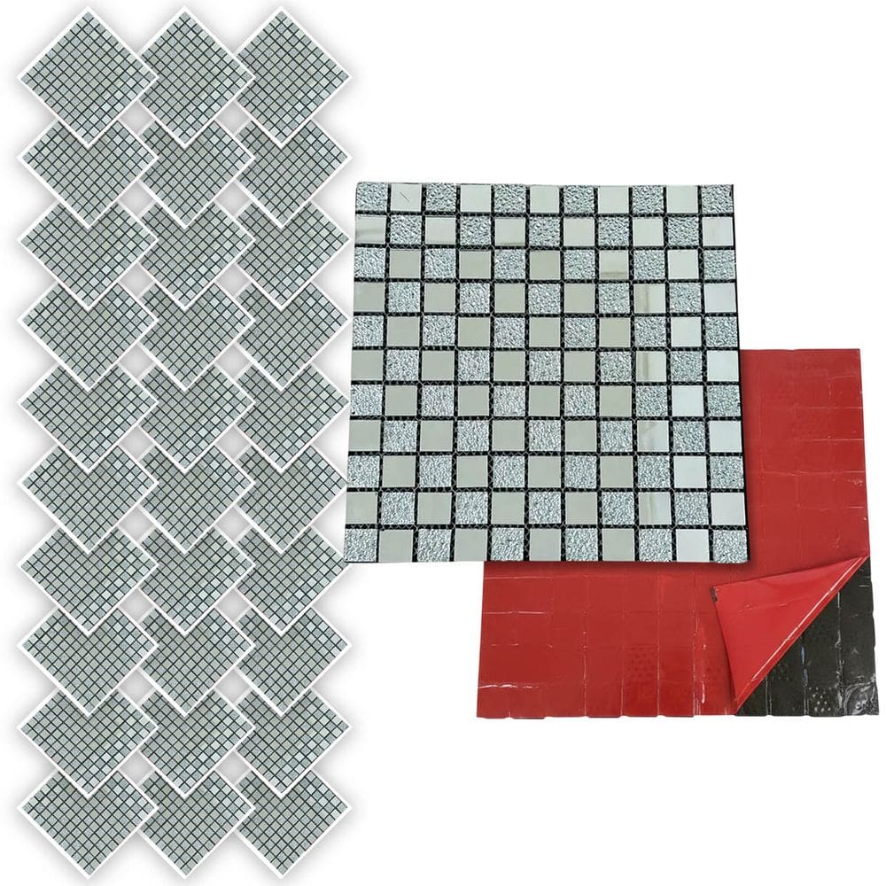 Pastilha De Vidro Adesiva Kit 30 Uni Parede Cozinha Banheiro Sala Decorativa Fácil Aplicacao Moderna Reforma Requintado