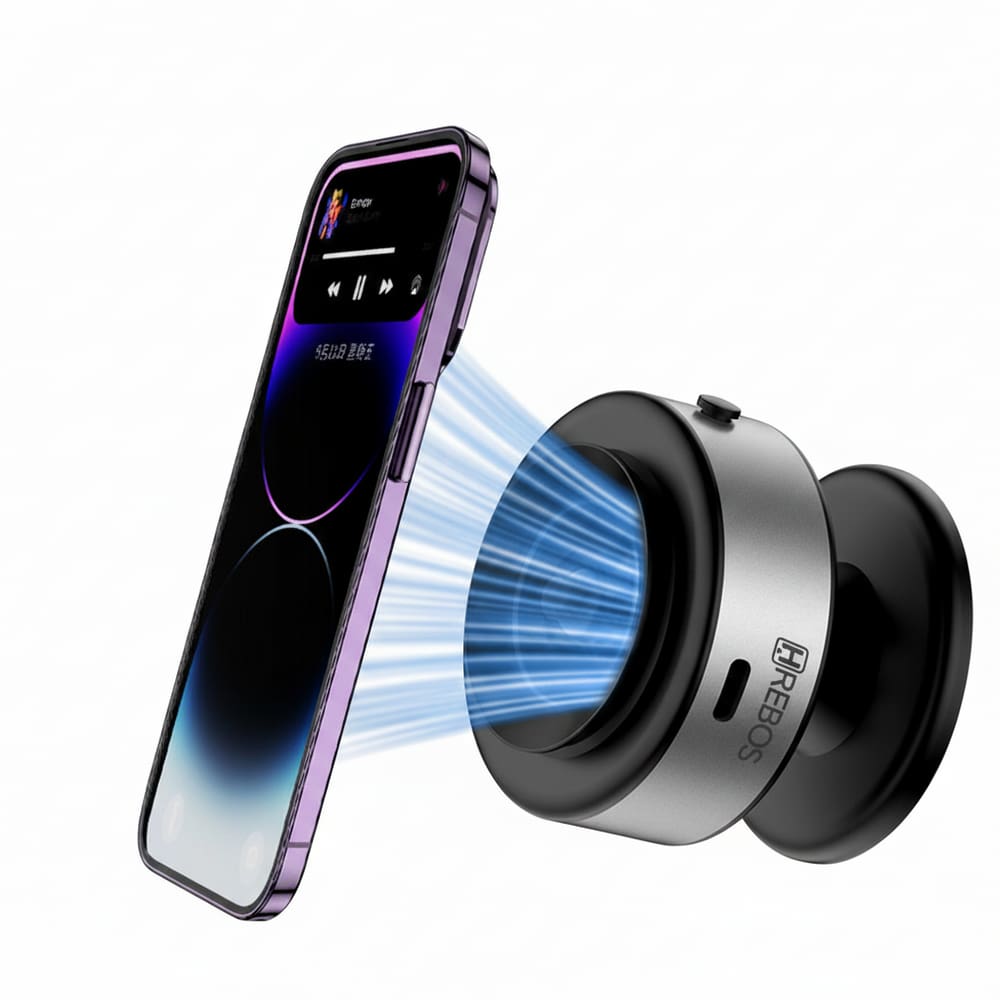 Suporte Smartphone Hrebos Su-248 Vacuum Suction Pro Prateado