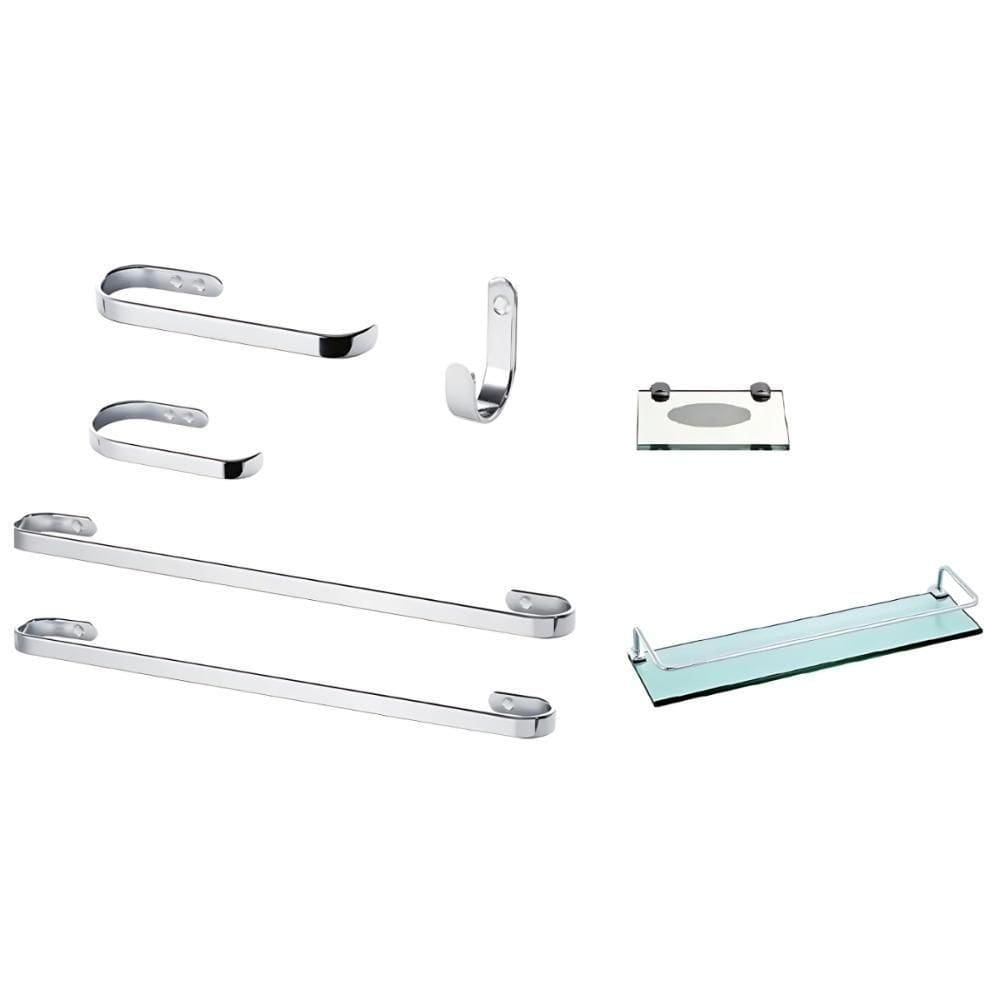 Suporte Kit De Acessórios Para Banheiro 7 Peça