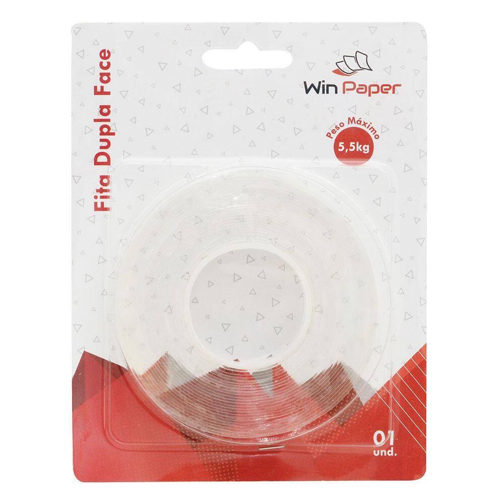 Fita Dupla Face Silicone 18Mmx5M Fixa Forte Win Paper