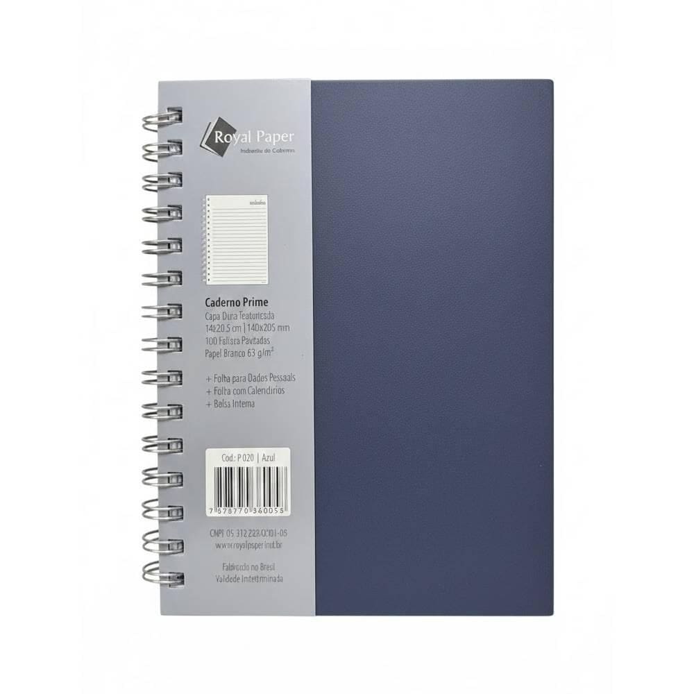 Caderno Prime Royal Paper Espiral C/Pauta 100Fls 14X20,5Cm
