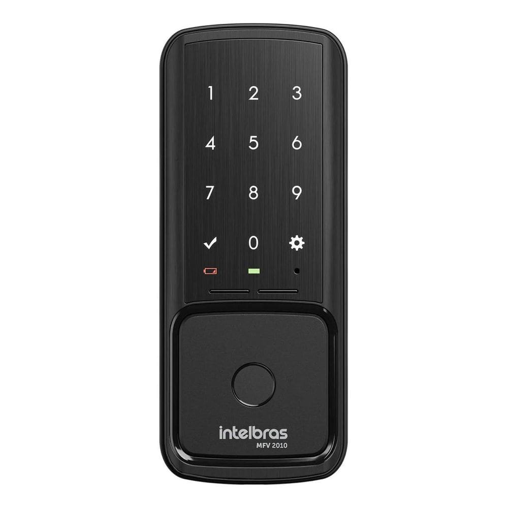 Fechadura Digital Sobrepor Biometria Senha Preto - Intelbras