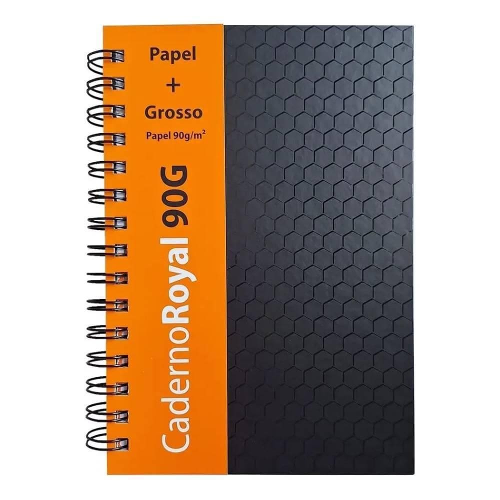 Caderno Prime Royal Paper Espiral 80Fls 14X20,5Cm Preto