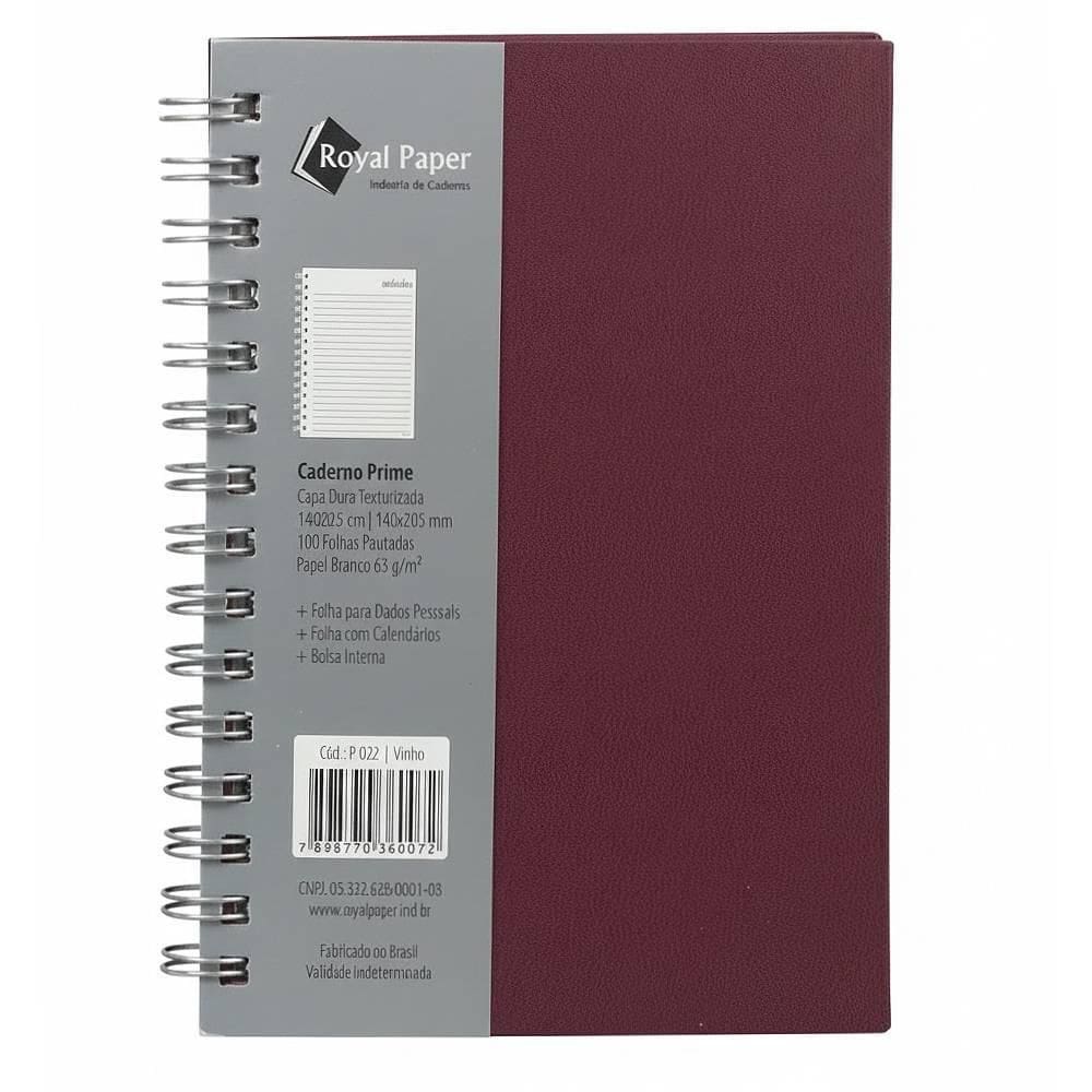 Caderno Prime Royal Paper Espiral C/Pauta 100Fls 14X20,5Cm