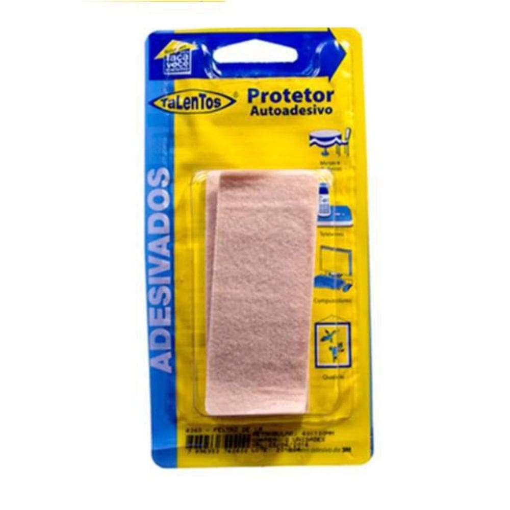 Feltro De Lã Retangular 40X100Mm Talentos Cartela 2 Peças