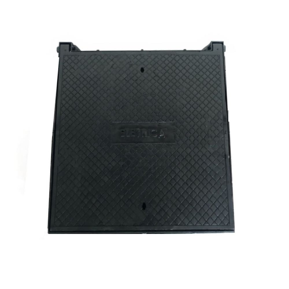 Tampa Tampão Chão Quadrado Articulado FerroFundido 100x100cm