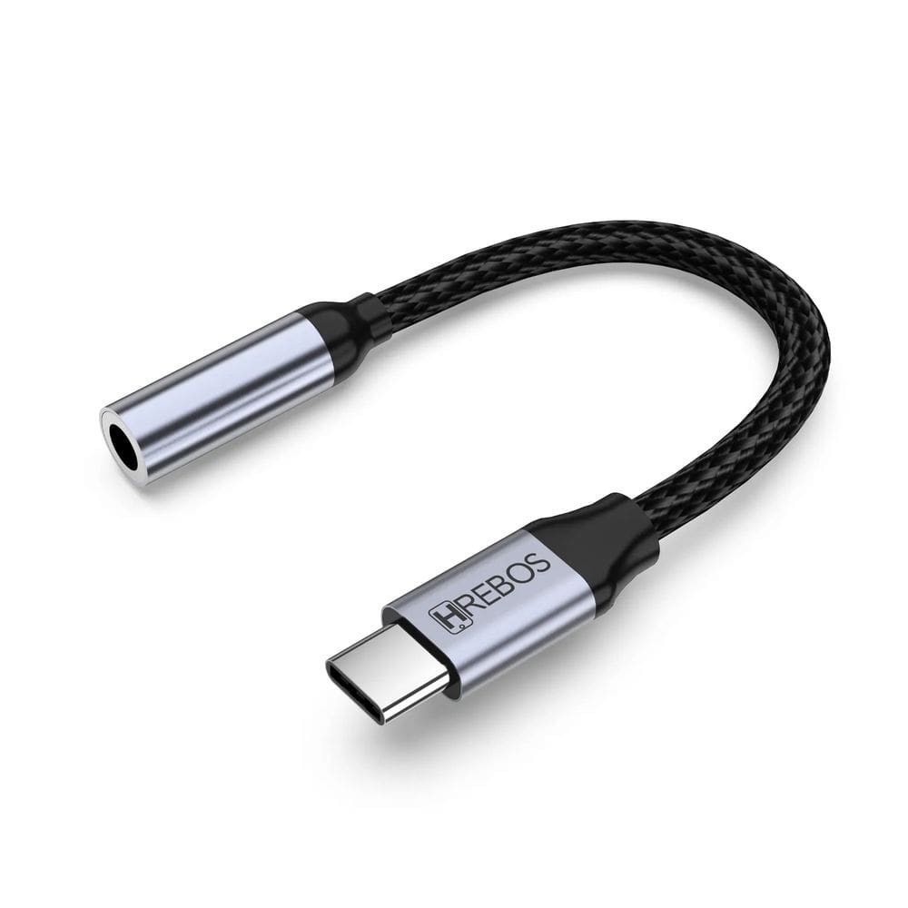 Adaptador De Áudio Hrebos Ad-260 Minijack Usb-c Para P2