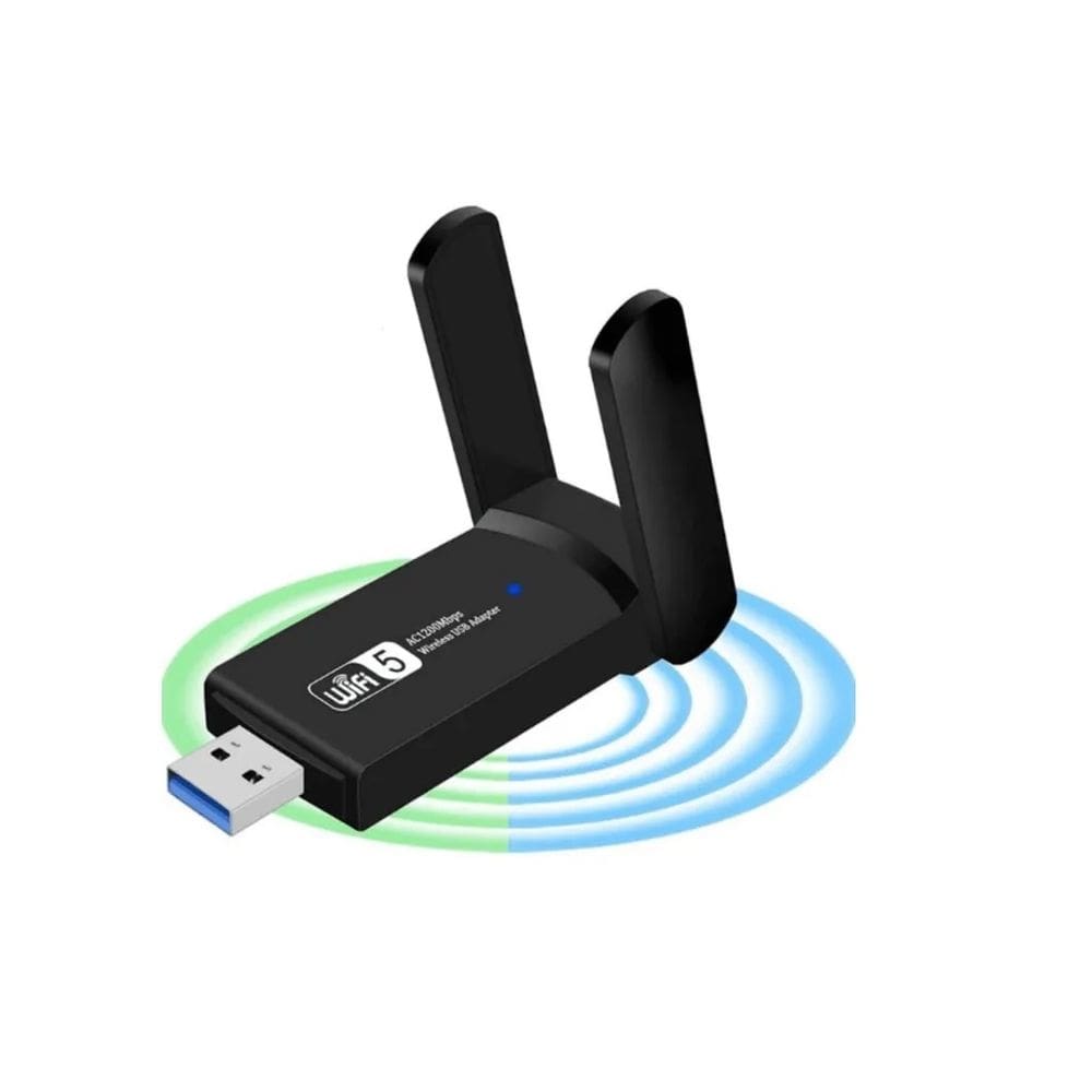 Adaptador USB Wi-fi + Bluetooth Dual Band 2.4/5GHz 1300mbps