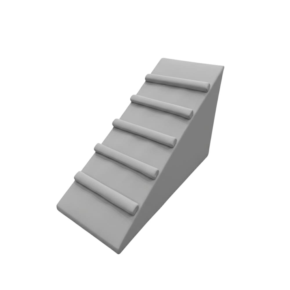 Rampa Pet Antiderrapante Para Cachorro Gato Com Degraus Cor Cinza Liberty Móveis