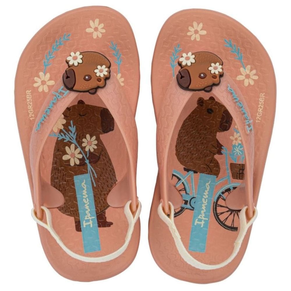 Chinelo Infantil Menina Dia a Dia Elastico Capivara Ipanema