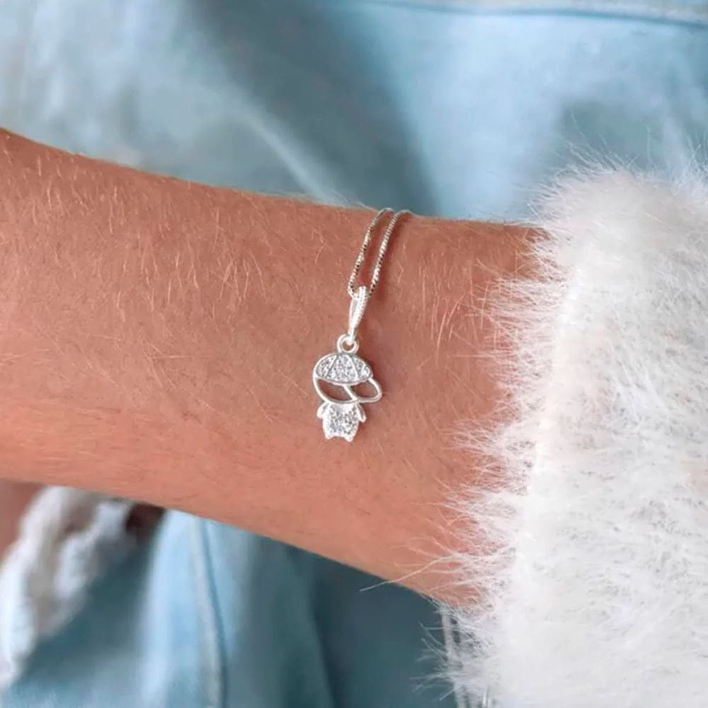 Cordão feminino Veneziana Prata 925 Menino