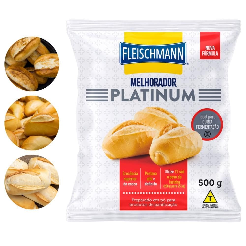 Melhorador Em Pó 500g Panificação de Curta Fermentação Profissional Fleischmann