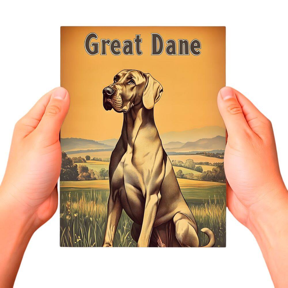 Placa Decorativa Raças Cachorro Vintage Dogue Alemão