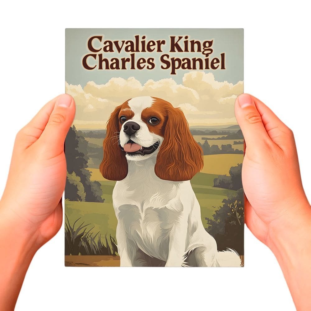 Placa Decorativa Raças Cachorro Vintage Cavalier King