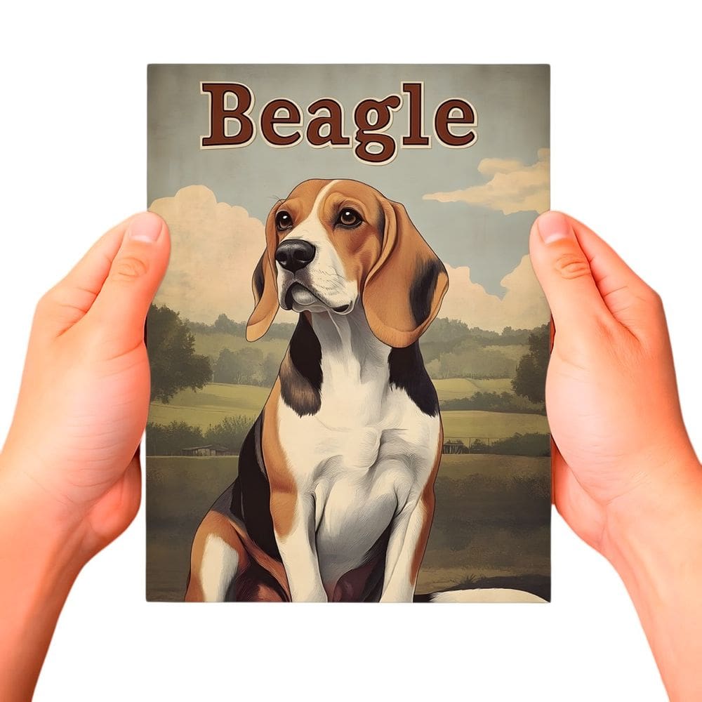 Placa Decorativa Raças Cachorro Vintage Beagle