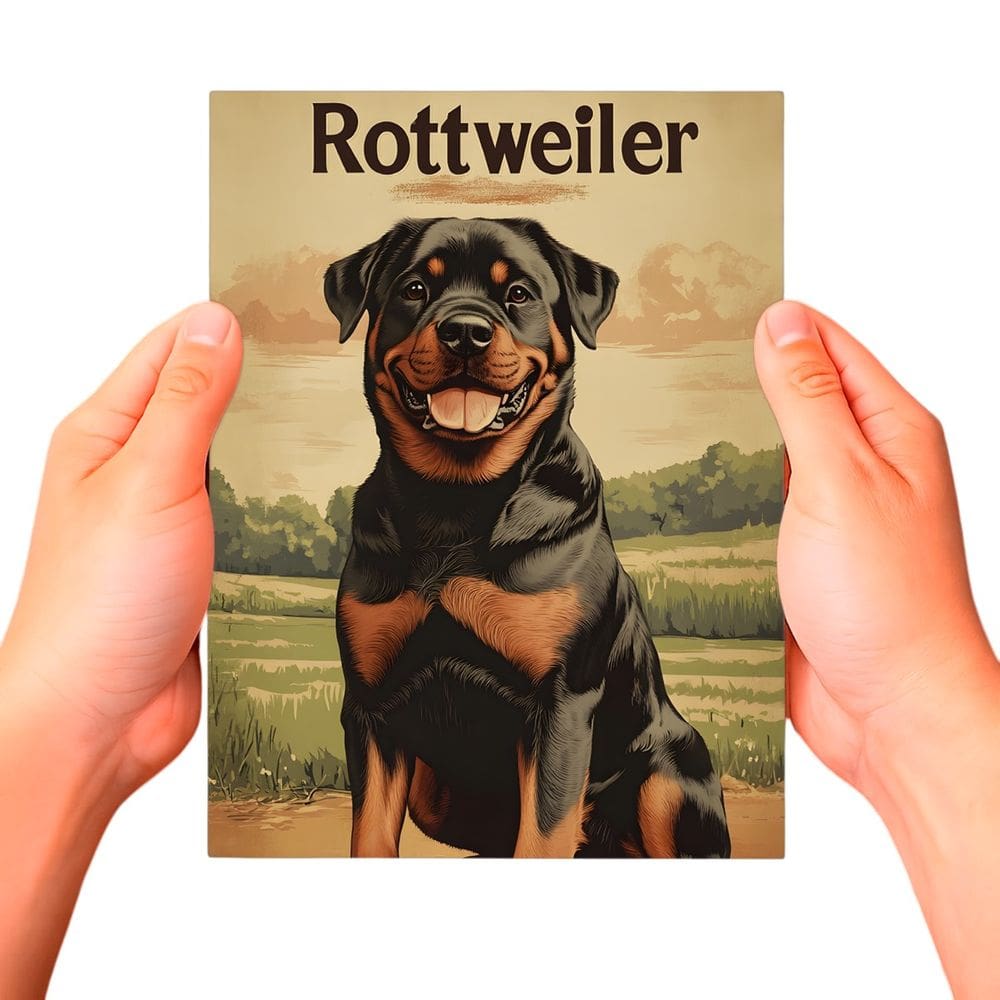 Placa Decorativa Raças Cachorro Vintage Rottweiler