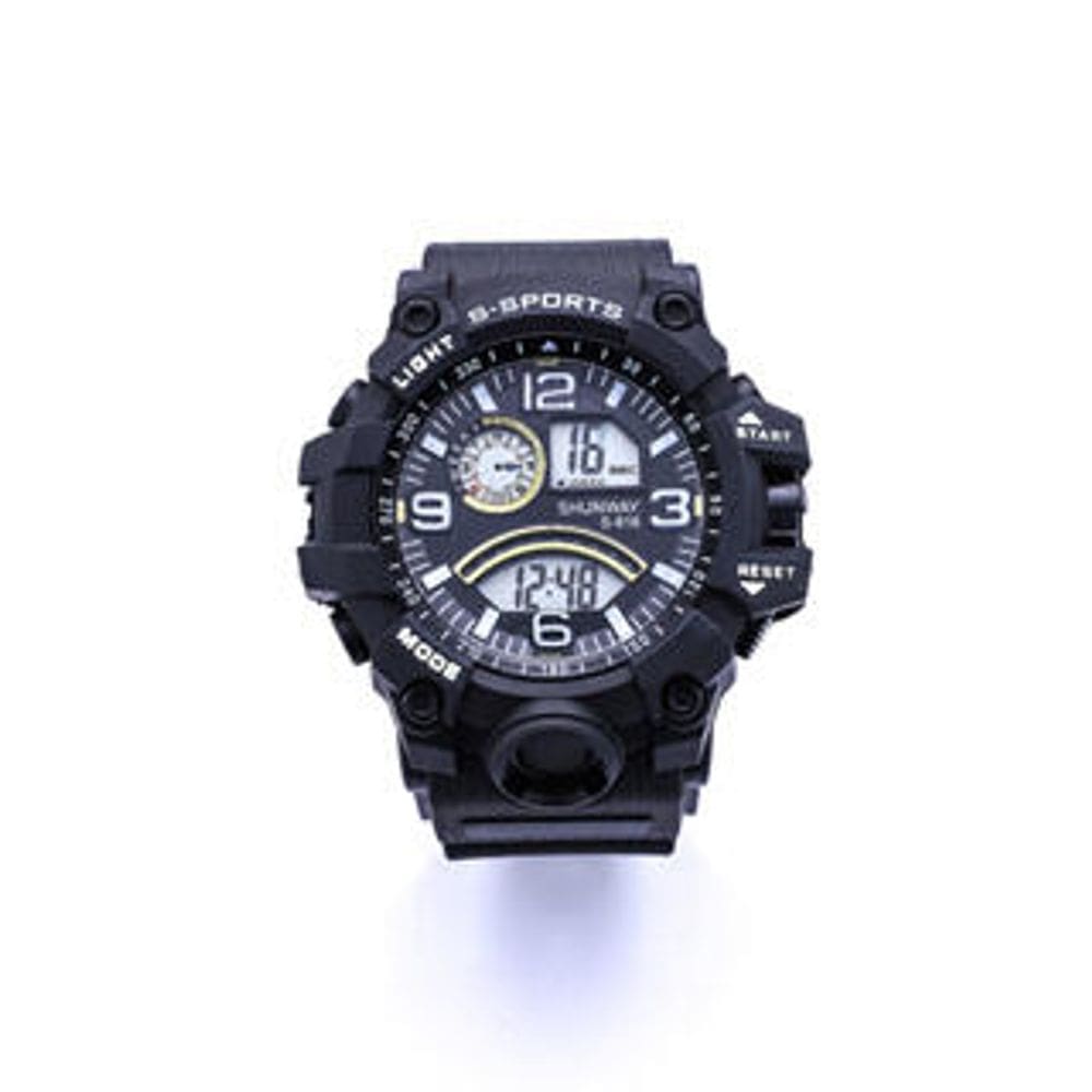 Relógio Masculino Esportivo Preto Digital e Analógico - Tudo em Caixa
