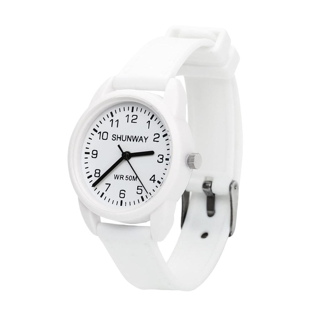 Relógio Analógico Unissex Branco moderno - Tudo em Caixa