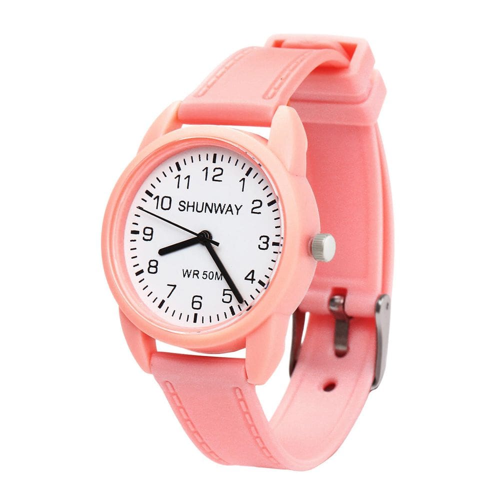 Relógio Analógico Feminino Rosa moderno - Tudo em Caixa