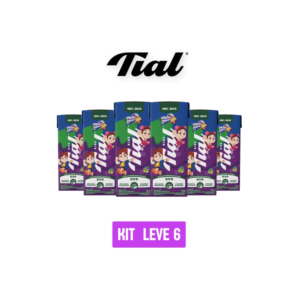 Suco Tial Kids 100% Uva Maria Clara E Jp 200Ml - Kit 6 Unid